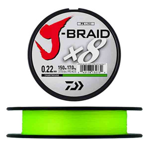 Daiwa J-Braid X 8 Chartreuse 150m