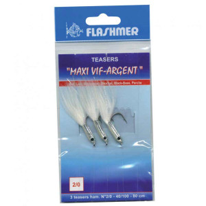 Teaser Flashmer Maxi Vif Argent - Blanc - 2/0 - Par 3