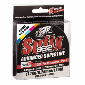 Tresse multicolore Sufix 832 Advanced Superline 300M