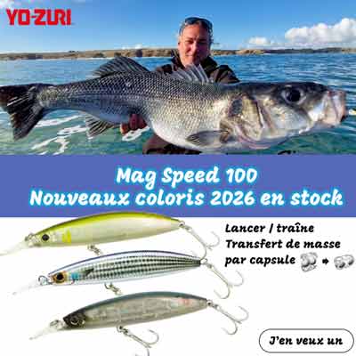 nouvelles couleurs du yo-zuri Mag speed